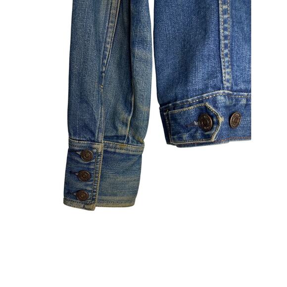 Vintage Levi Strauss Signature Medium Wash Denim Jacket Junior's Size Sm 3/5 - Picture 6 of 6
